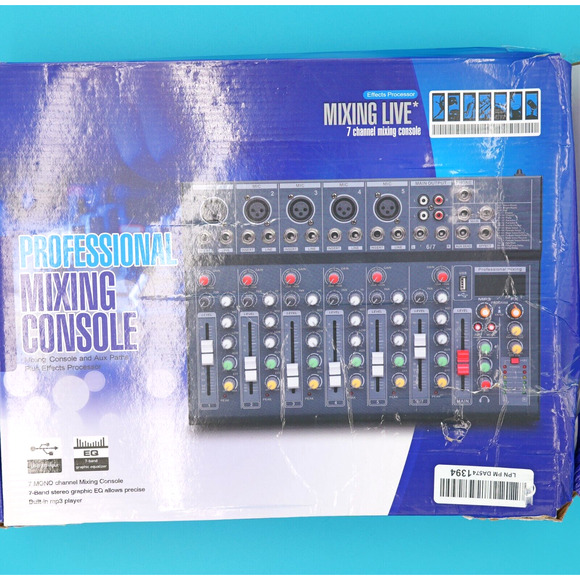 M7 5V supply Unpowered Recording Mixers with 99DSP MP3 USB DJ Bluetooth Audio Mi - Picture 4 of 4